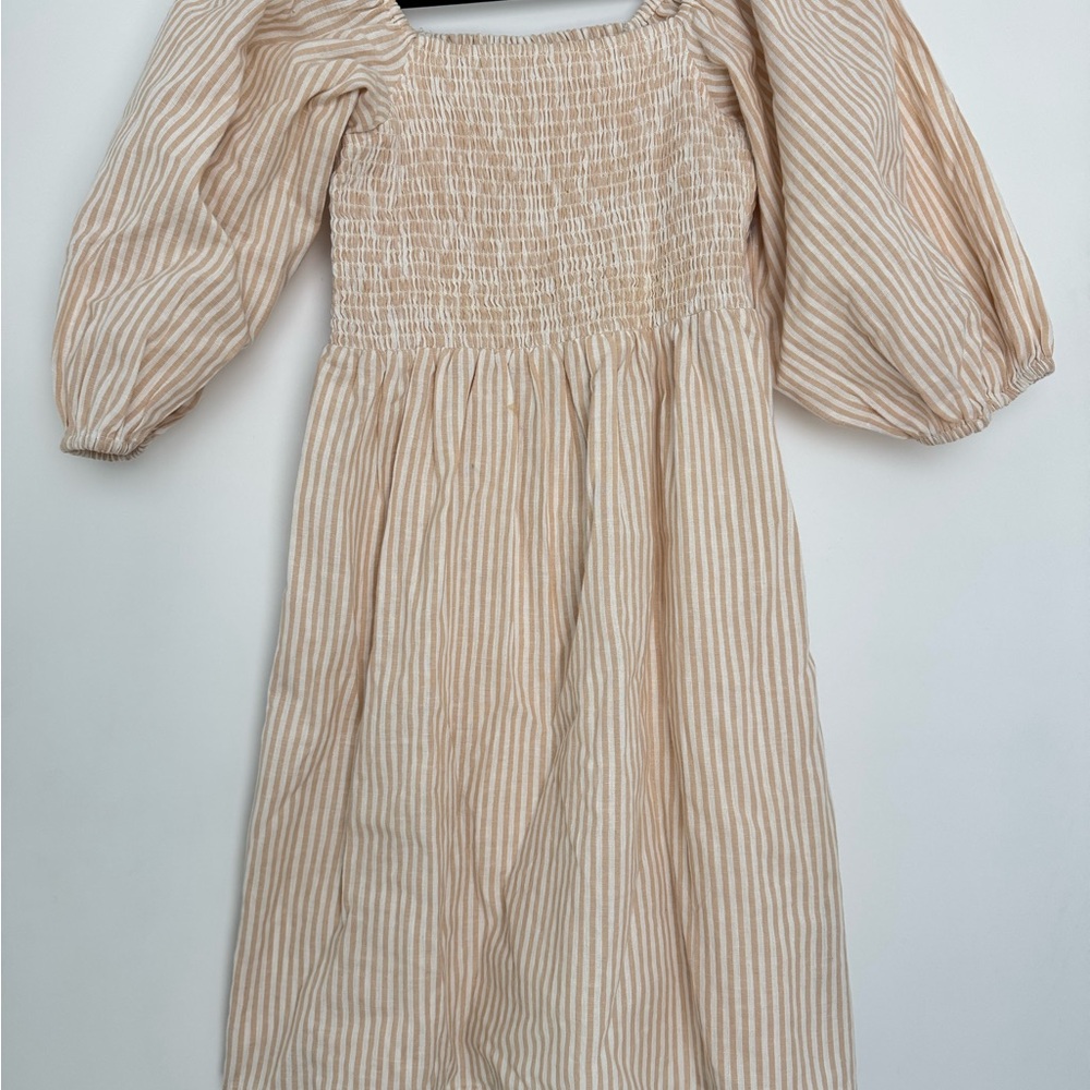 Striped Cream  Dress